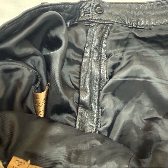 Rem Garson Genuine Leather Black  Pants Size 12 - Picture 6 of 13